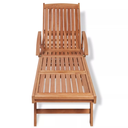Sun Lounger Solid Teak Wood - Image 7