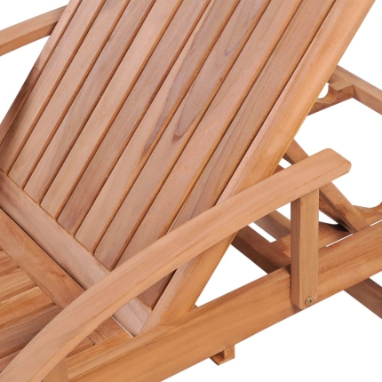 Sun Lounger Solid Teak Wood - Image 9