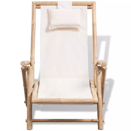 Outdoor Deck Chair Bamboo - Image 2