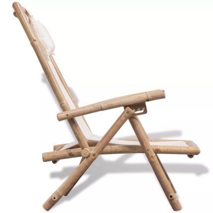 Outdoor Deck Chair Bamboo - Image 3