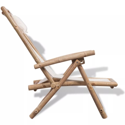Outdoor Deck Chair Bamboo - Image 4