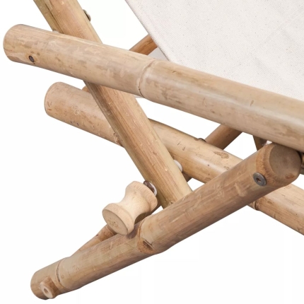 Outdoor Deck Chair Bamboo - Image 5