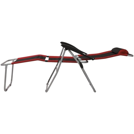 Reclining Camping Chairs 2 pcs Red and Black - Image 3