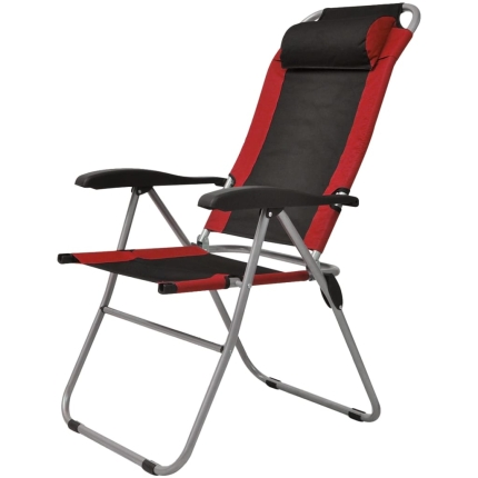 Reclining Camping Chairs 2 pcs Red and Black - Image 5