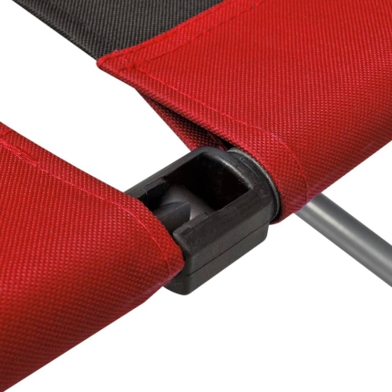 Reclining Camping Chairs 2 pcs Red and Black - Image 6