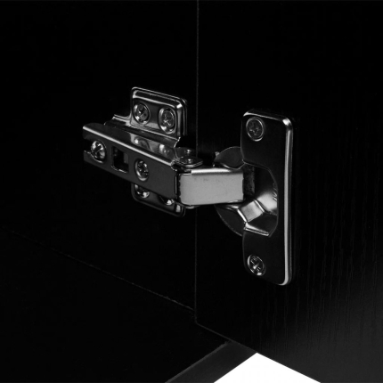Three Piece Bathroom Furniture and Basin Set Black - Image 5