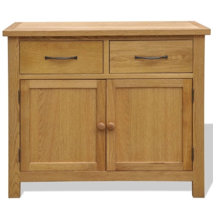 Sideboard 90x33,5x83 cm Solid Oak Wood - Image 2