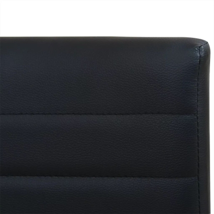 Dining Chairs 4 pcs Black Faux Leather - Image 5