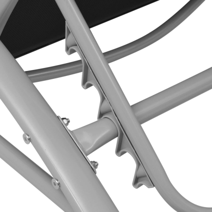 Sun Loungers with Table Aluminium Black - Image 6