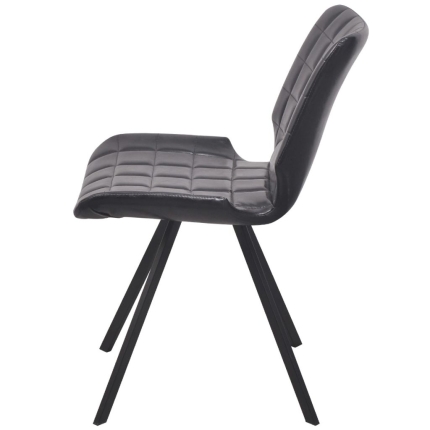 Dining Chairs 2 pcs Black Faux Leather - Image 4