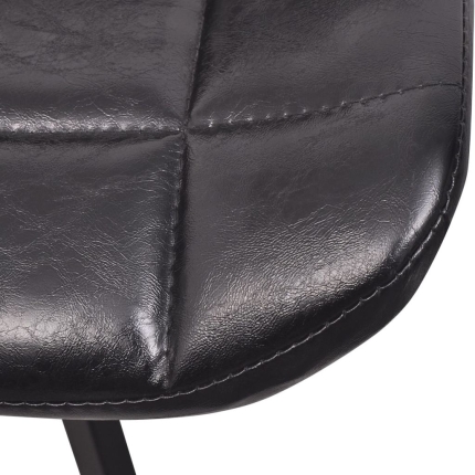 Dining Chairs 2 pcs Black Faux Leather - Image 6