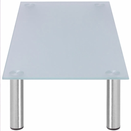 Monitor Riser/TV Stand 100x35x17 cm Glass White - Image 3
