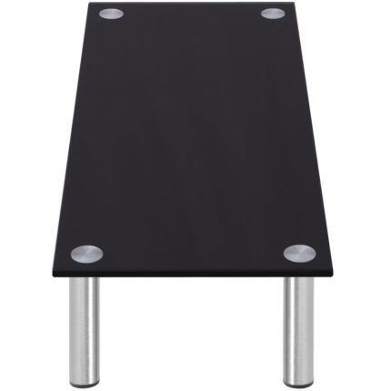Monitor Riser/TV Stand 100x35x17 cm Glass Black - Image 3