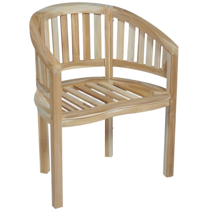 Banana Chairs 2 pcs Solid Teak Wood - Image 3