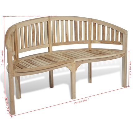 Banana Bench 151 cm Teak - Image 6