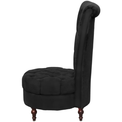 High Back Sofa Chair Black Fabric - Image 3