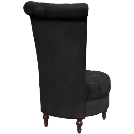 High Back Sofa Chair Black Fabric - Image 4