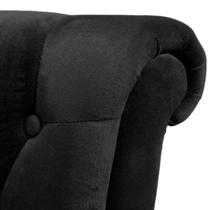 High Back Sofa Chair Black Fabric - Image 5