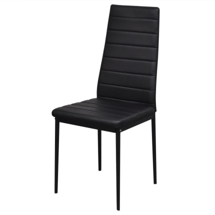 Seven Piece Dining Table Set Black - Image 5