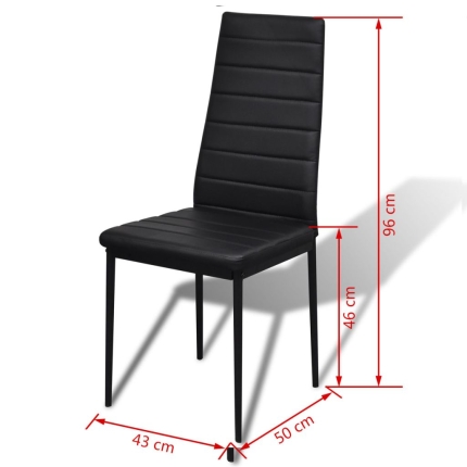 Seven Piece Dining Table Set Black - Image 6