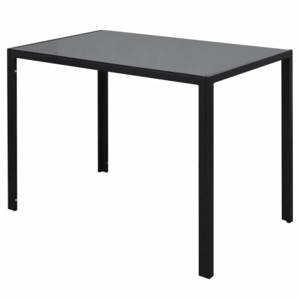 Seven Piece Dining Table Set Black and White - Image 3