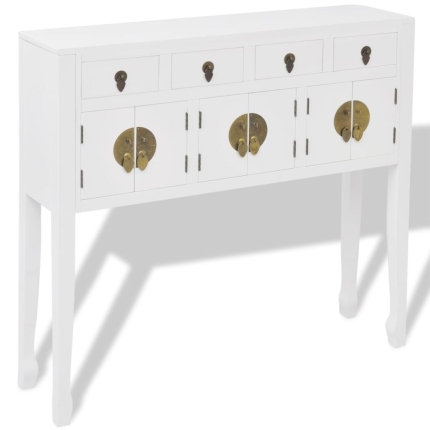 Sideboard Chinese Style Solid Wood White - Image 2