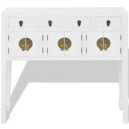 Sideboard Chinese Style Solid Wood White - Image 4