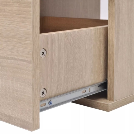 Nine Piece Bathroom Furniture Set with Basin with Tap Beige - Image 5