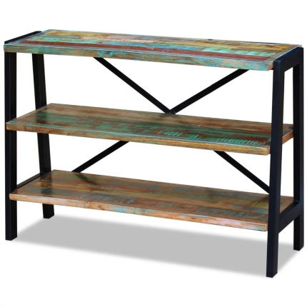 Sideboard 3 Shelves Solid Reclaimed Wood - Image 3