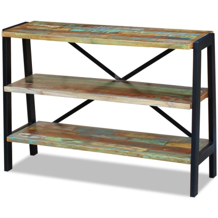 Sideboard 3 Shelves Solid Reclaimed Wood - Image 4