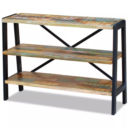 Sideboard 3 Shelves Solid Reclaimed Wood - Image 5