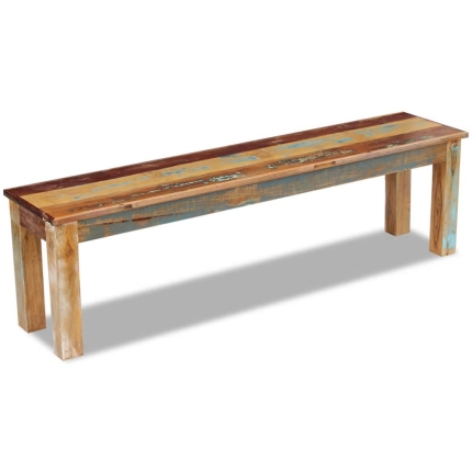 Bench Solid Reclaimed Wood 160x35x46 cm - Image 3