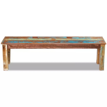 Bench Solid Reclaimed Wood 160x35x46 cm - Image 6
