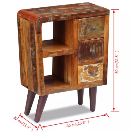 Sideboard Solid Reclaimed Wood 60x30x80 cm - Image 8