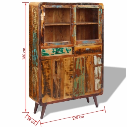 Sideboard Solid Reclaimed Wood 120x38x180 cm - Image 9
