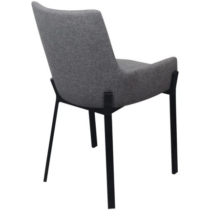Dining Chairs 4 pcs Light Grey Fabric - Image 4