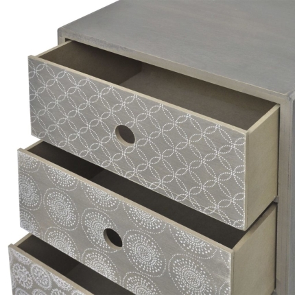 Side Cabinet 5 Drawers Grey - Image 5