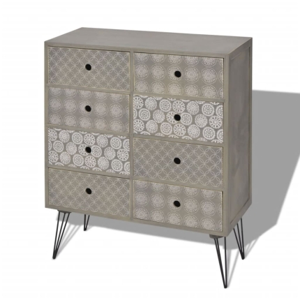 Sideboard 8 Drawers Grey - Image 2