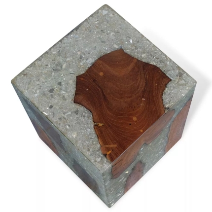 Stool Solid Teak Wood and Resin - Image 7