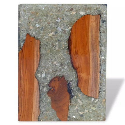 Stool Solid Teak Wood and Resin - Image 10