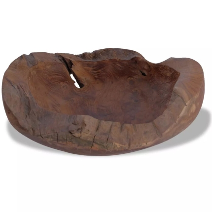 Bowl Solid Teak 30 cm - Image 7