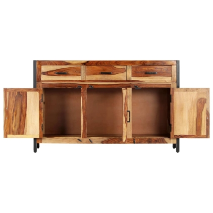 Sideboard 110x35x75 cm Solid Sheesham Wood - Image 4