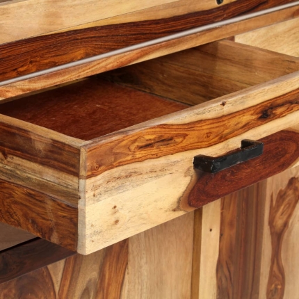 Highboard 100x40x175 cm Solid Sheesham Wood - Image 11