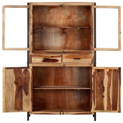 Highboard 100x40x175 cm Solid Sheesham Wood - Image 3
