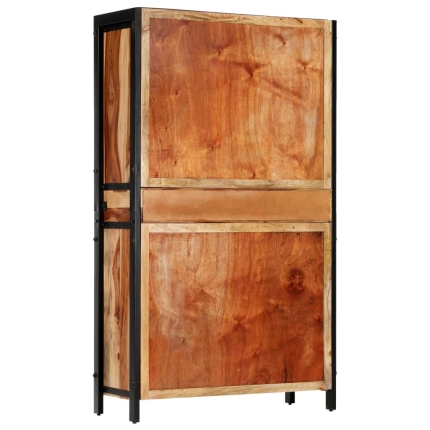 Highboard 100x40x175 cm Solid Sheesham Wood - Image 4