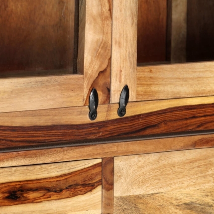 Highboard 100x40x175 cm Solid Sheesham Wood - Image 7