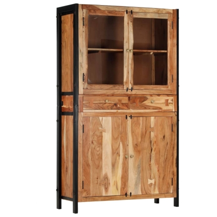 Highboard 100x40x175 cm Solid Acacia Wood - Image 11