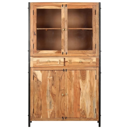 Highboard 100x40x175 cm Solid Acacia Wood - Image 4