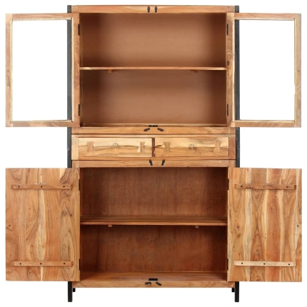 Highboard 100x40x175 cm Solid Acacia Wood - Image 5