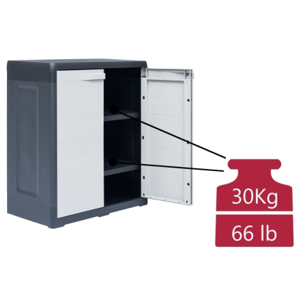 Garden Storage Cabinet XL 78x46x94 cm Plastic - Image 8